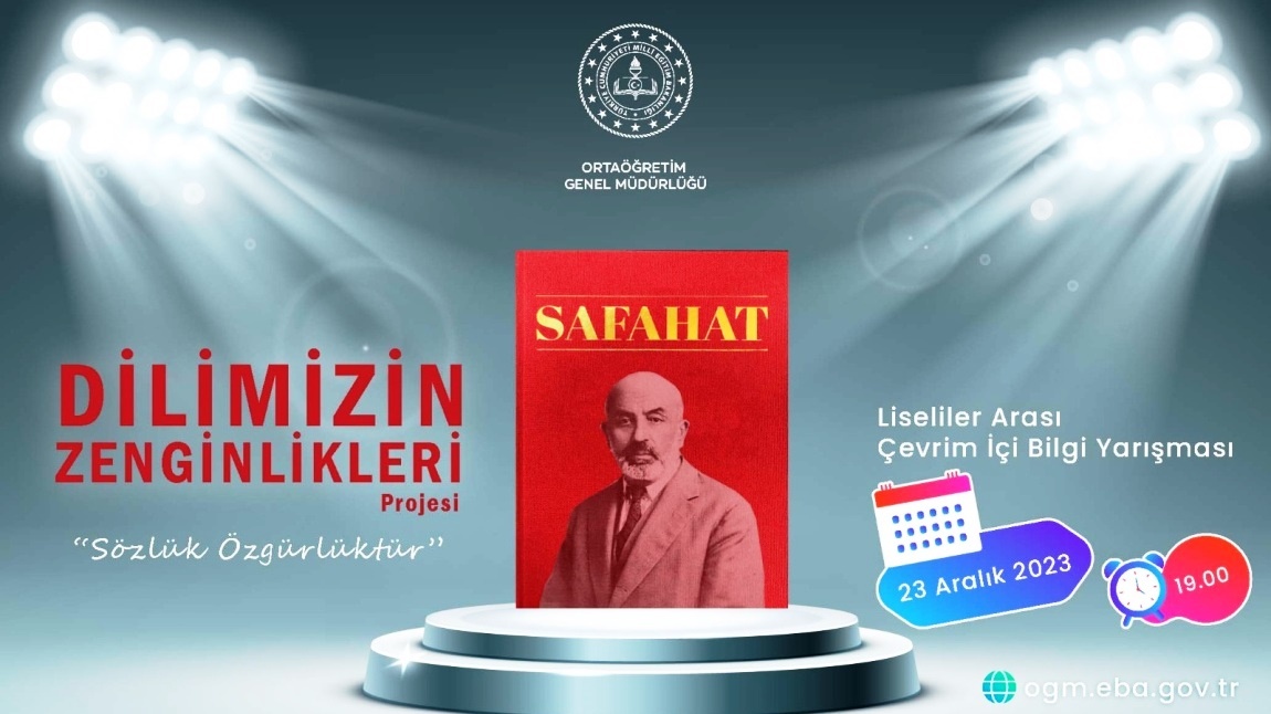 Türkiye Geneli “Safahat” İçerikli Bilgi Yarışmasında Nevşehir 1.si Olduk.